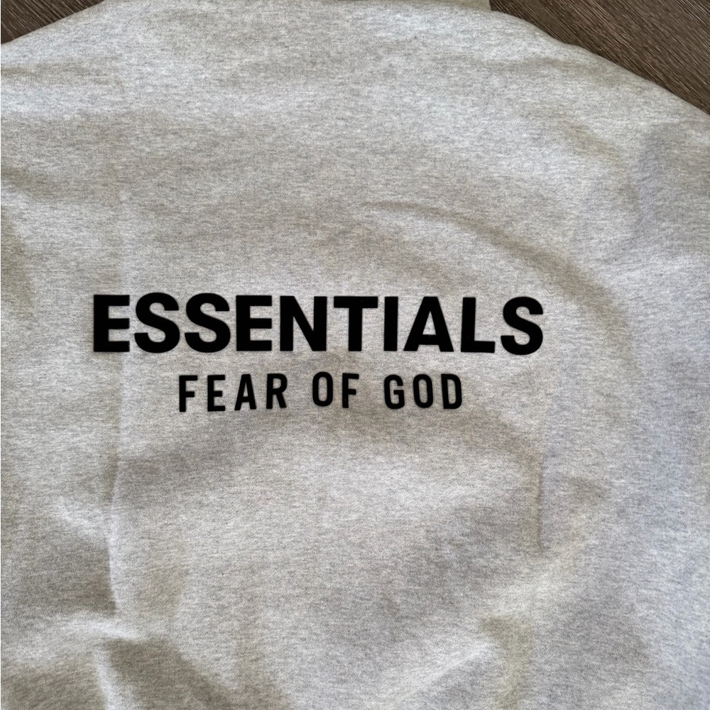 Essentials Light Heather Gray Pullover Hoodie NWT - image 6